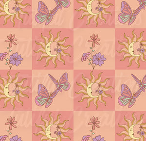 Celestial Butterfly Checkered ( SELECT style/size etc.) made in rib knit