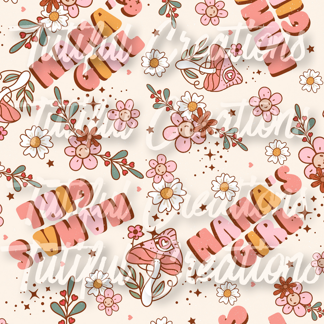 MAMA’S GIRL FLORAL ( Choose SELECT style/size etc.) rib knit