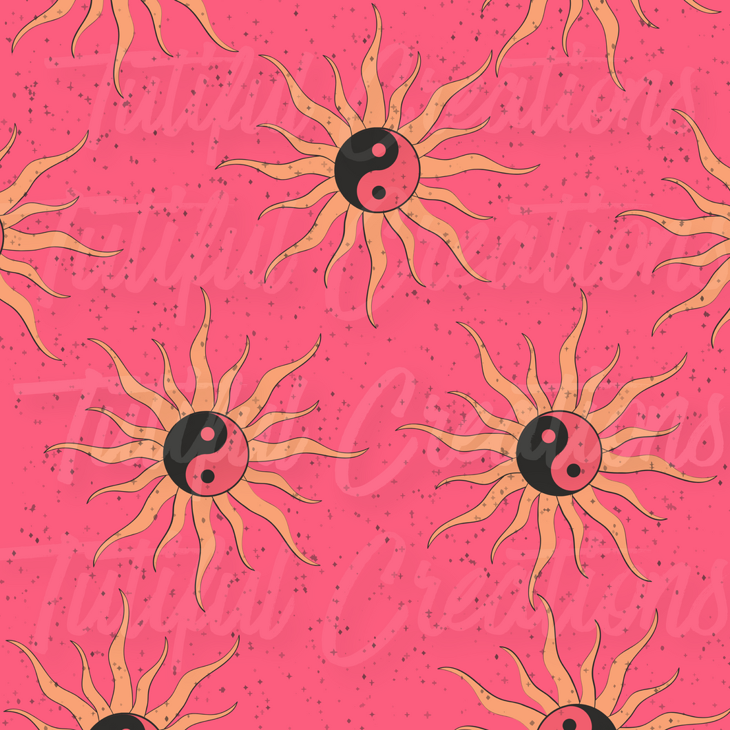 Yin Yang Pink Suns (SELECT style/size etc.) made in rib knit