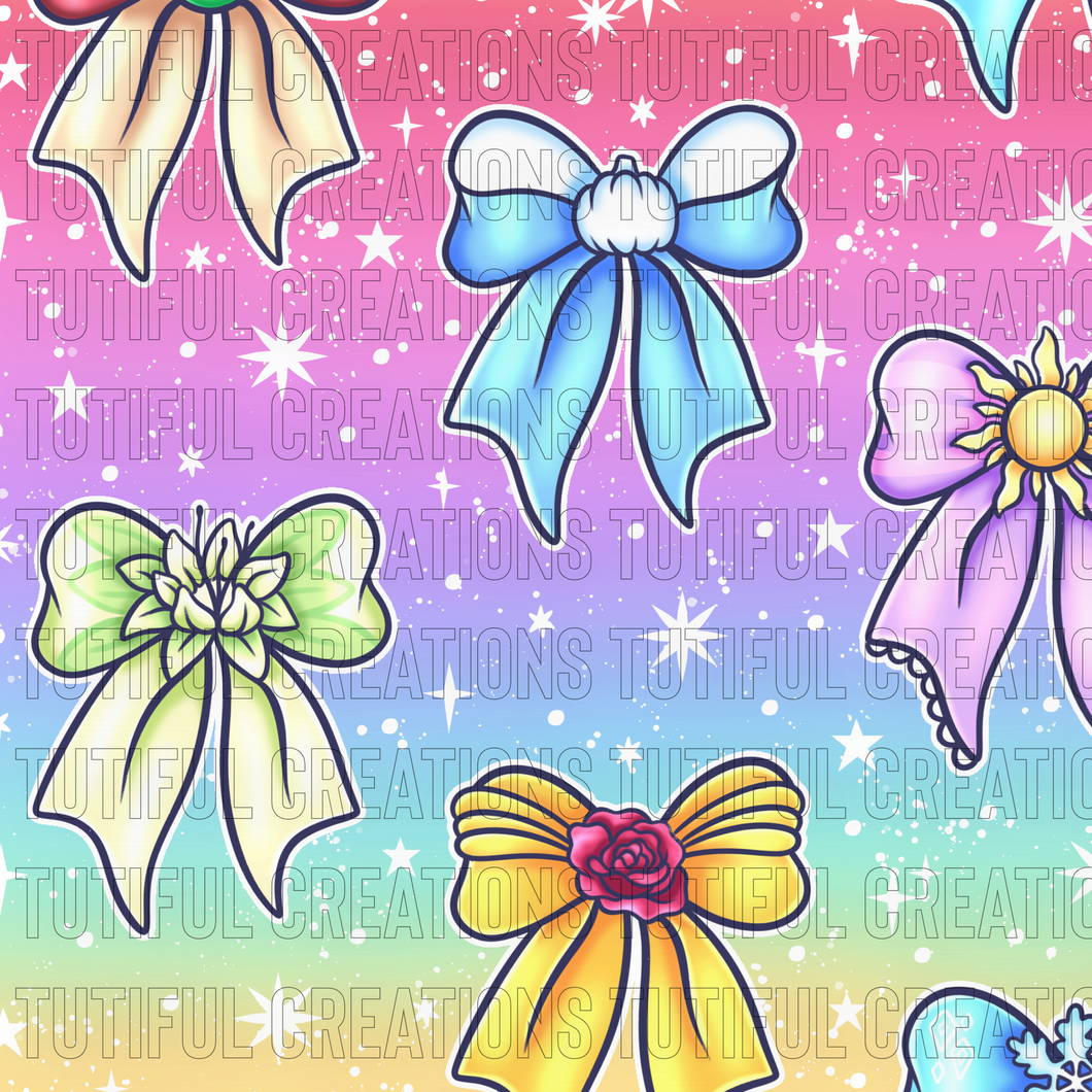 Pr1ncess bows on rainbow (Choose/SELECT style/size etc.) rib knit newest 3.0