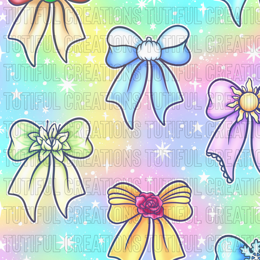 Simple Pr1ncess bows on pastel  (Choose/SELECT style/size etc.) rib knit newest 3.0