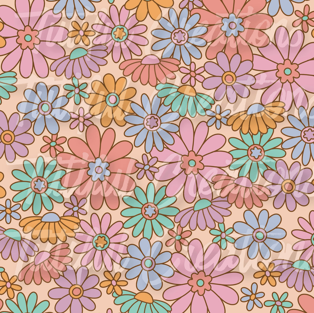 Spring Florals mix ( SELECT style/size etc.) made in rib knit