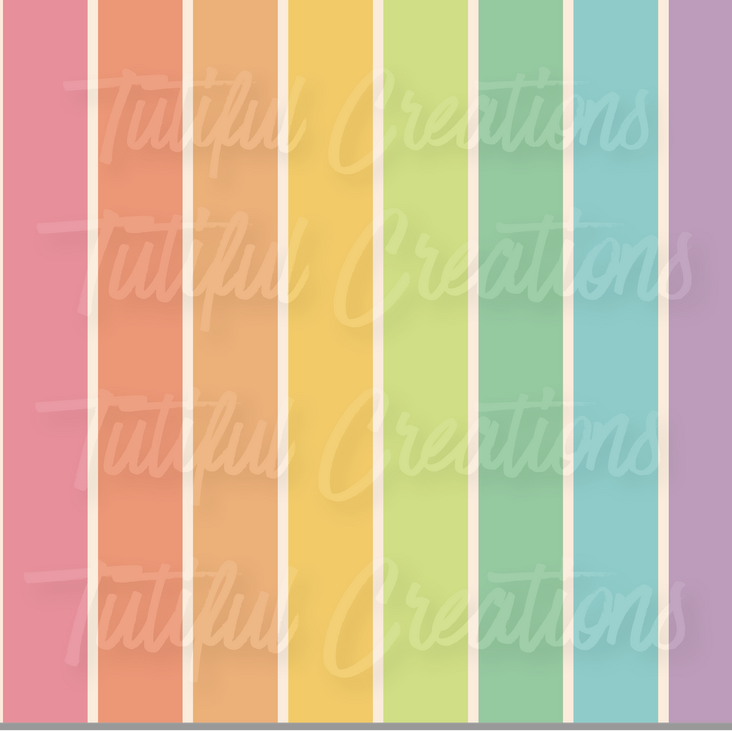 PASTEL RAINBOW STRIPES PRINT ( Choose SELECT style/size etc.) rib knit