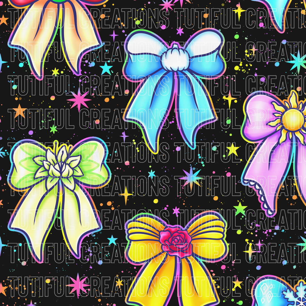 Pr1ncess bows on black (Choose/SELECT style/size etc.) rib knit newest 3.0