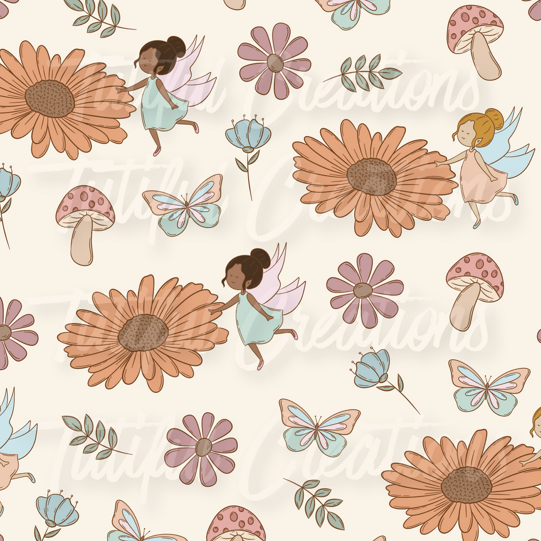 FAIRY GARDEN PRINT ( Choose SELECT style/size etc.) rib knit