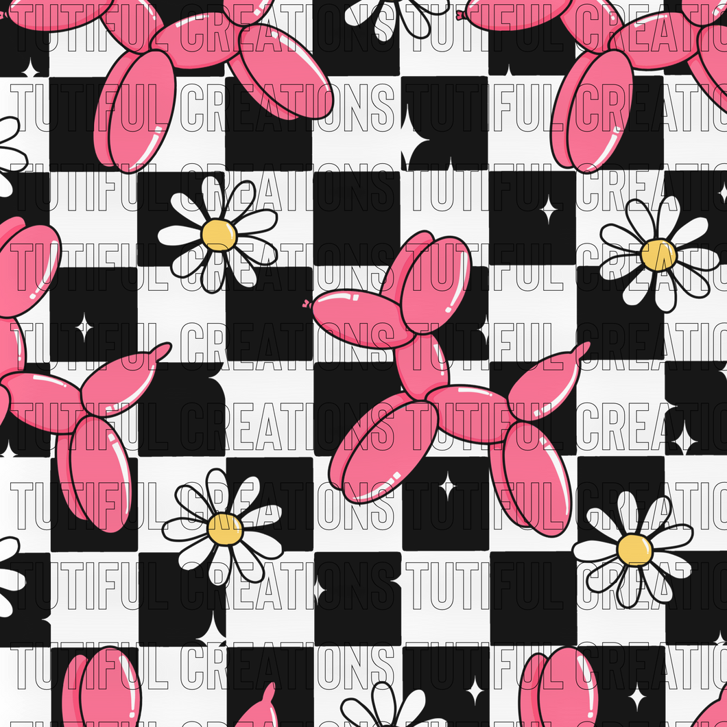 Checkered ball00n pups (Choose/SELECT style/size etc.) rib knit newest 3.0