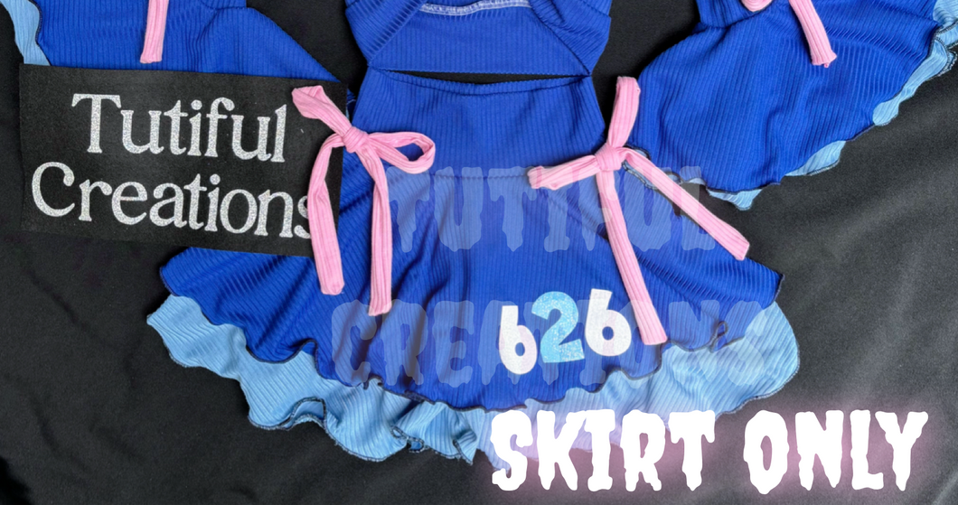 FRIENDLY ALIEN double layer rib knit bow Twirl Skirt is pictured (select skirted bummies or twirl skirt ONLY) (TOP NOT INCLUDED