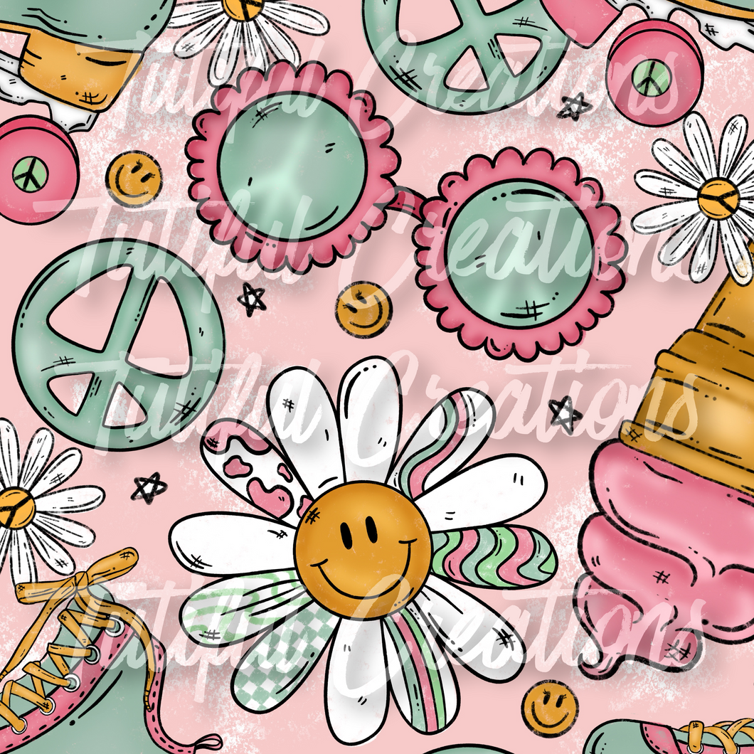 GROOVY SUMMER PRINT ( Choose SELECT style/size etc.) rib knit