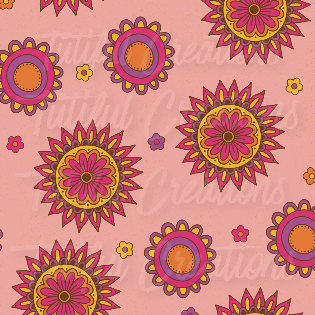 NEON MANDALA SUNS w/ YELLO PRINT ( Choose SELECT style/size etc.) rib knit