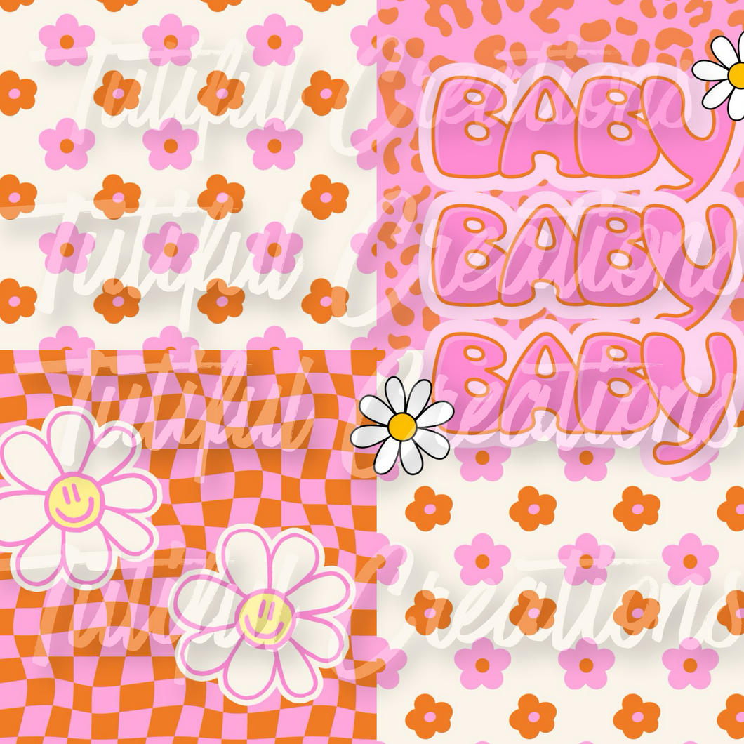 Baby, Baby pink Patchwork (SELECT style/size etc.) made in rib knit
