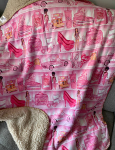 Pink shelf dolls Blanket 30x40 size ‼️No shop credits or codes can be combined on sale items‼️ as this is a sale item