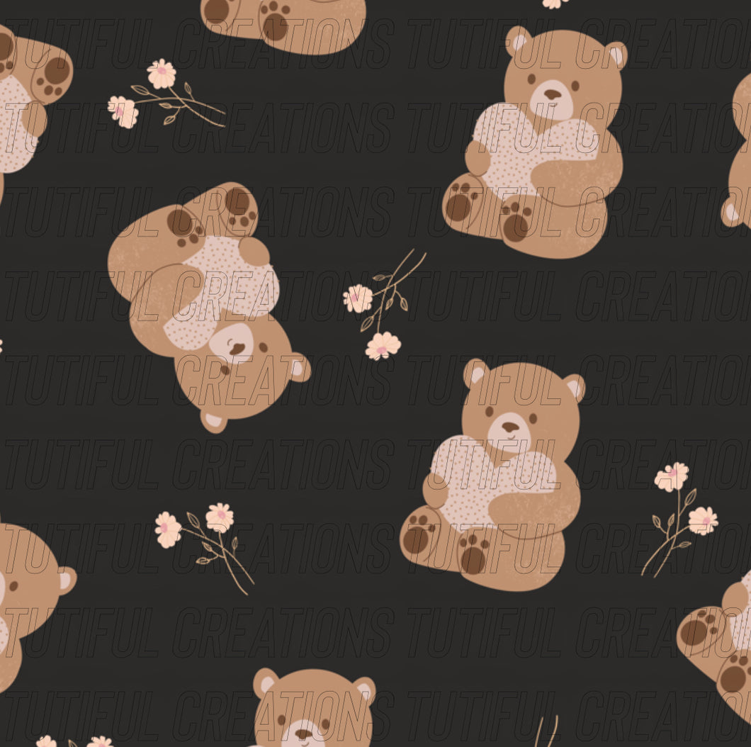 Heart cuddly bears print (SELECT style/size etc.) rib knit