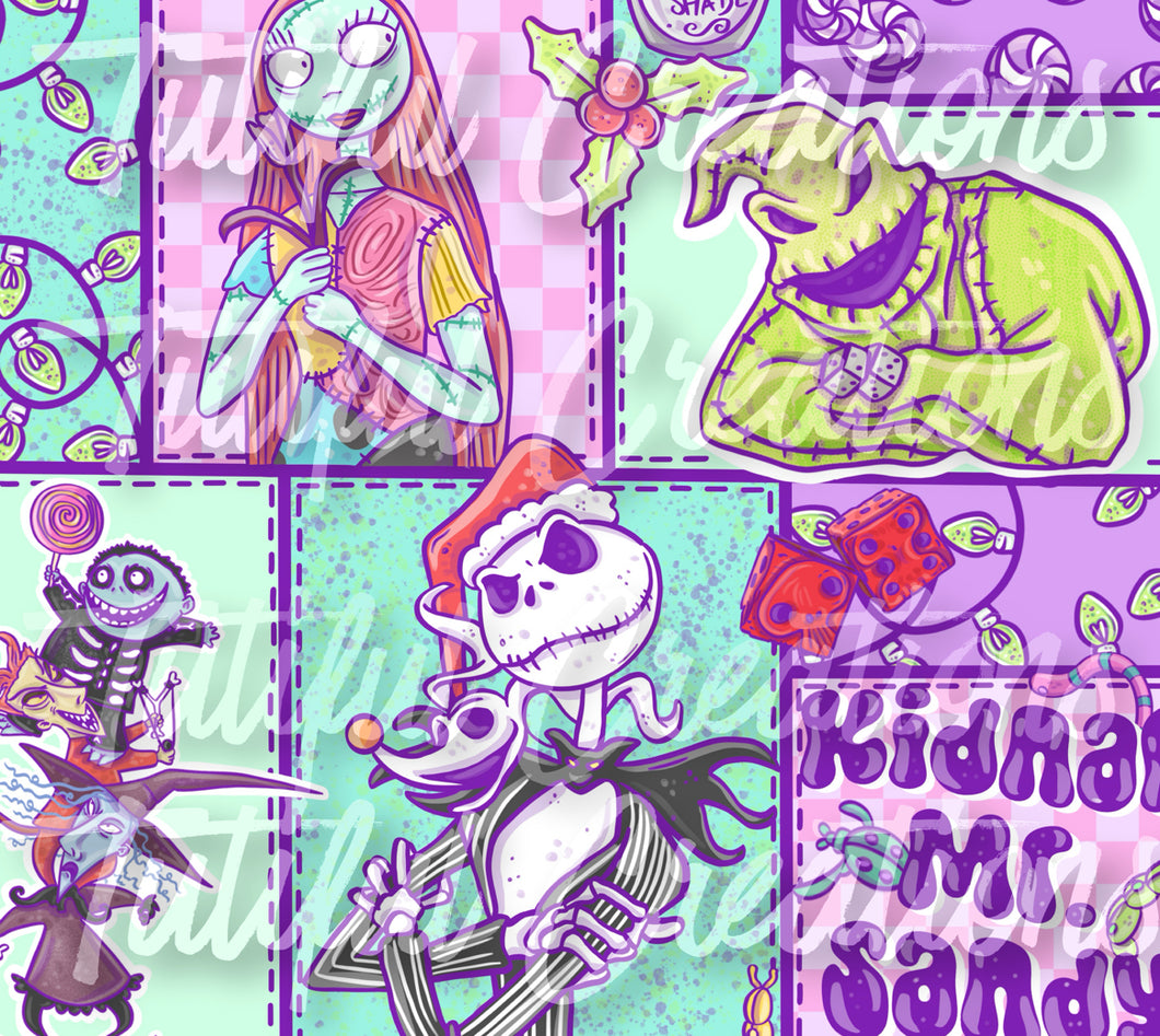 N B C  pastel patchwork( SELECT style/size etc.) made in rib knit