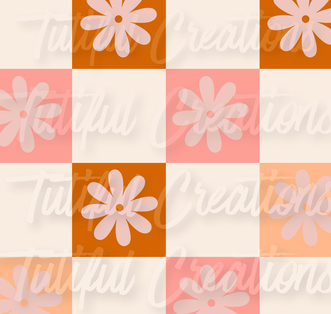 Boho Checkered Floral ( SELECT style/size etc.) made in rib knit