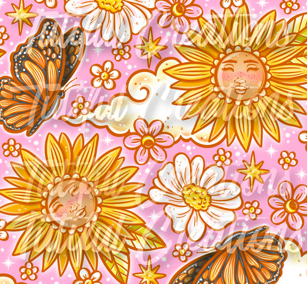 Groovy Sunny butterfly (SELECT style/size etc.) made in rib knit