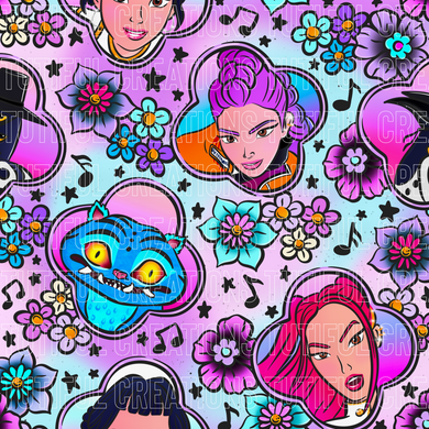 K Pop Hunters purple/blue mix(Choose/SELECT style/size etc.) rib knit newest 4.0