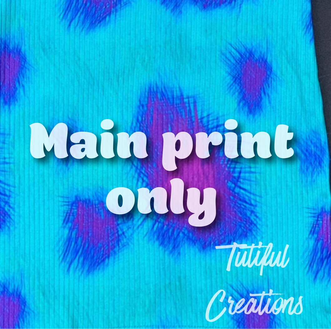 BLUE MONSTER PRINT ONLY ( SELECT style/size etc.) rib knit