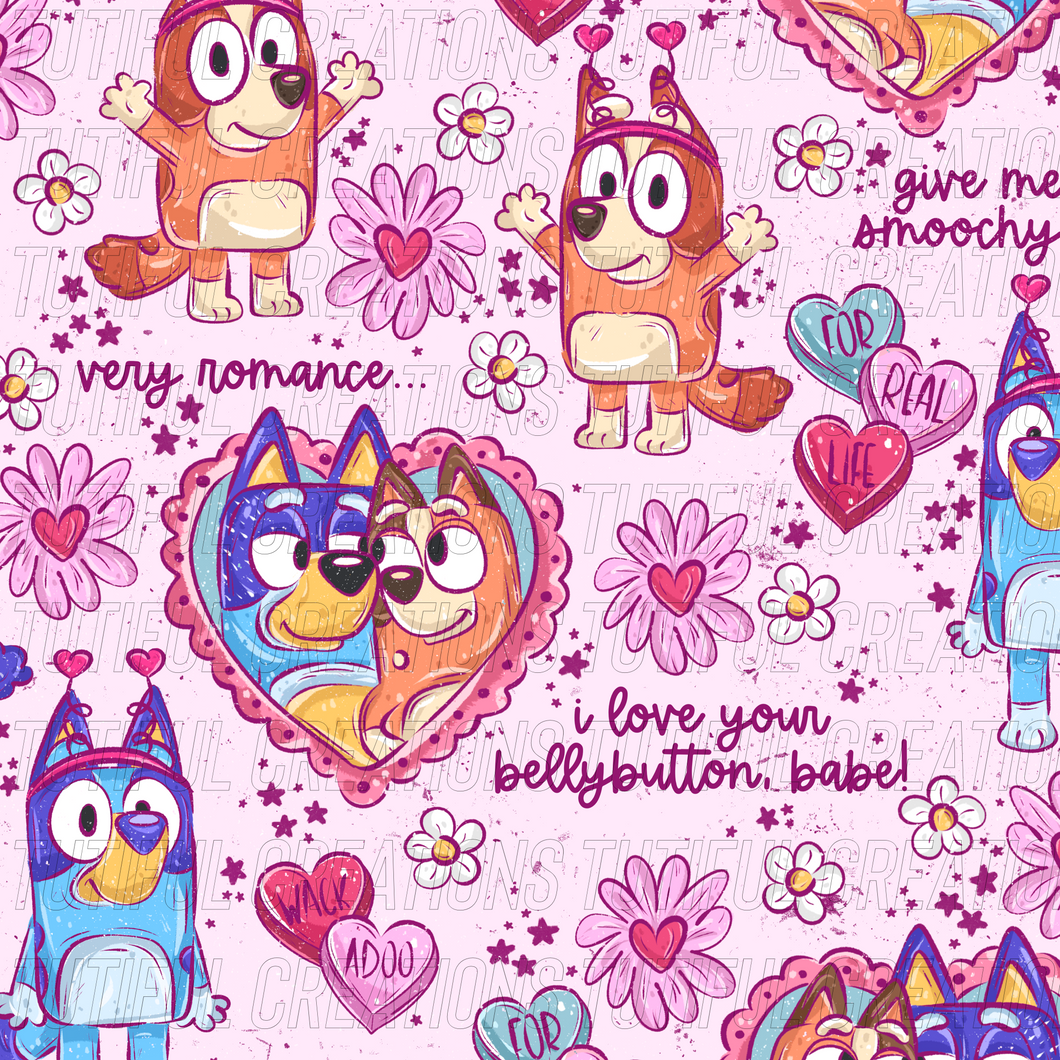 VERY ROMANCE PUPS print (SELECT style/size etc.) rib knit