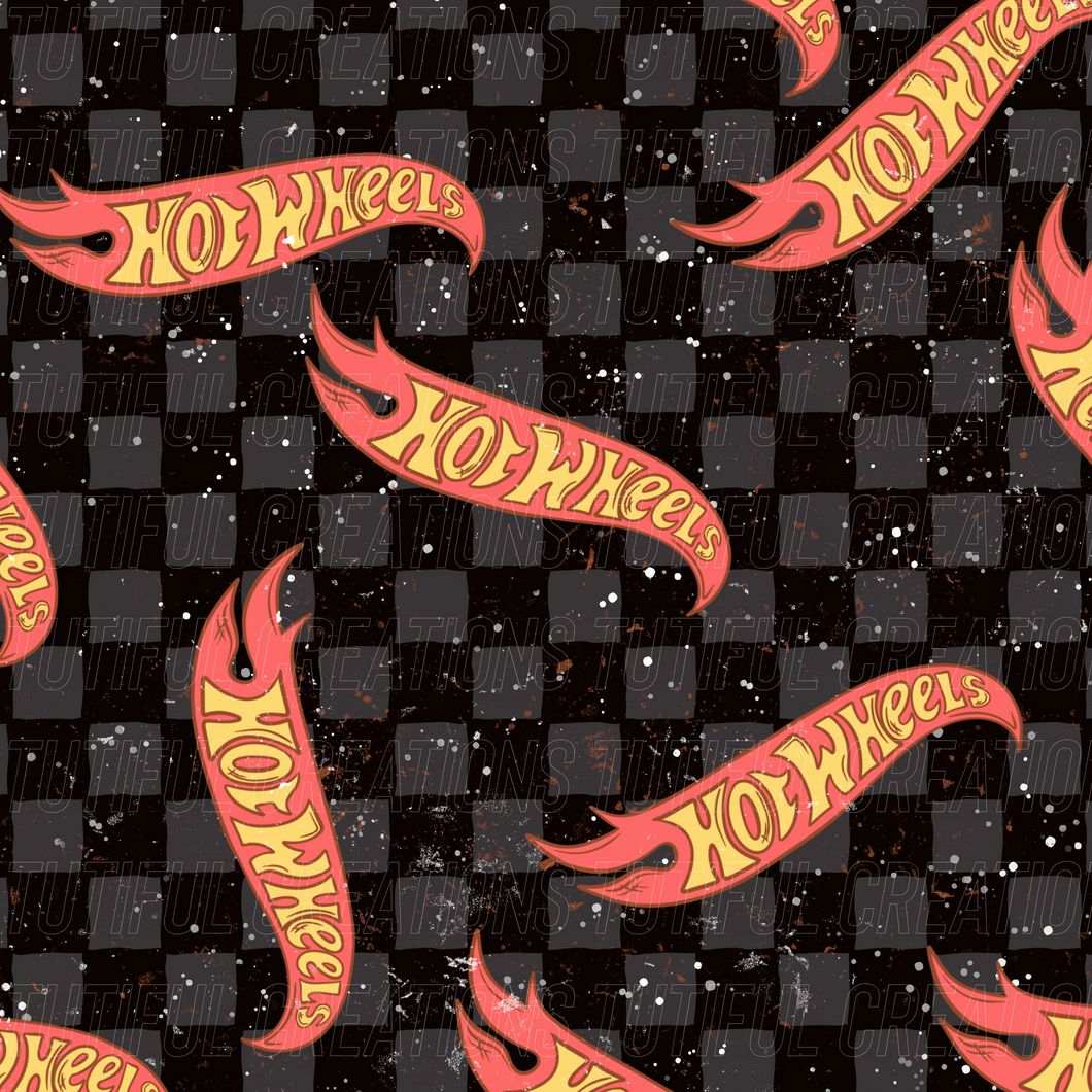 HOT CARS print (SELECT style/size etc.) rib knit