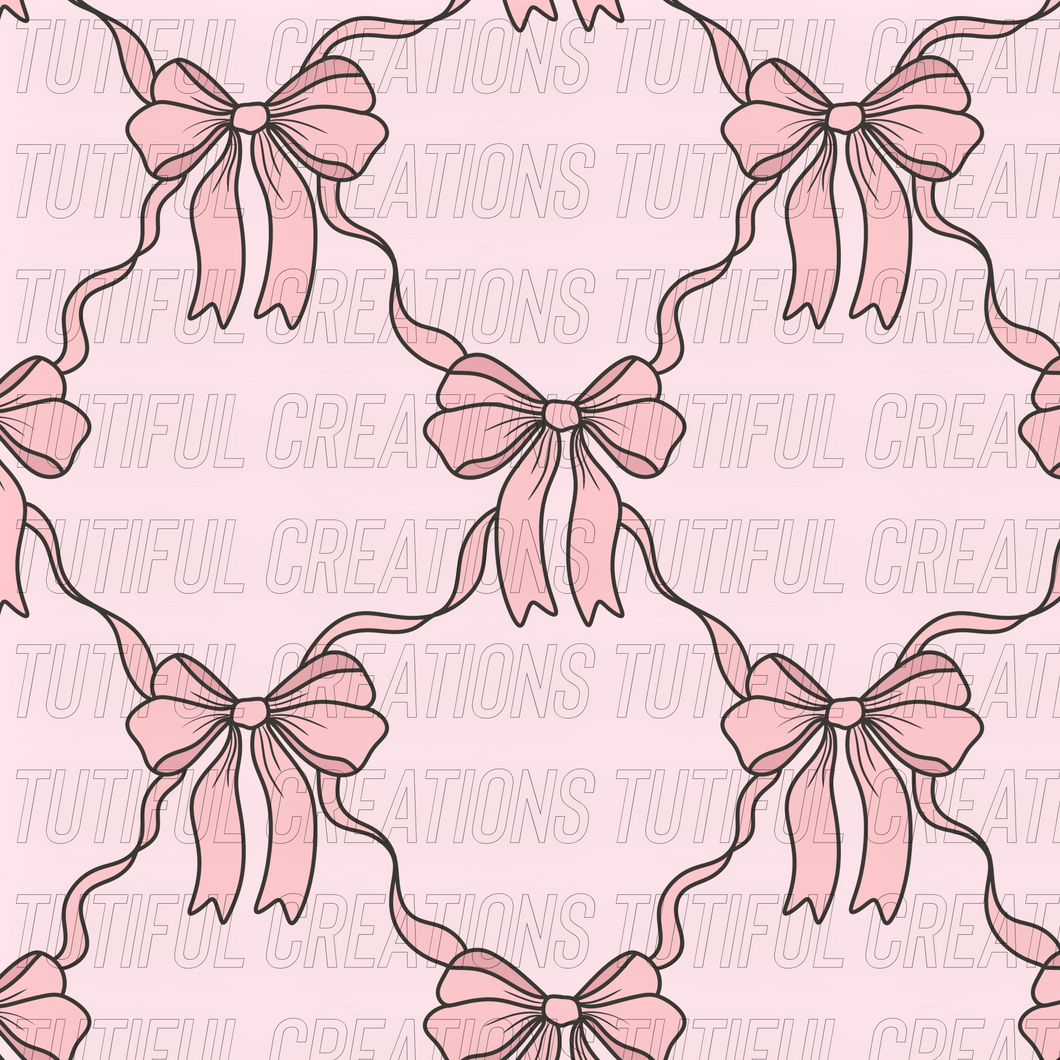 Cutesty coquette bows print (SELECT style/size etc.) rib knit