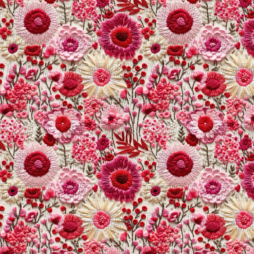 Romance florals print (SELECT style/size etc.) rib knit