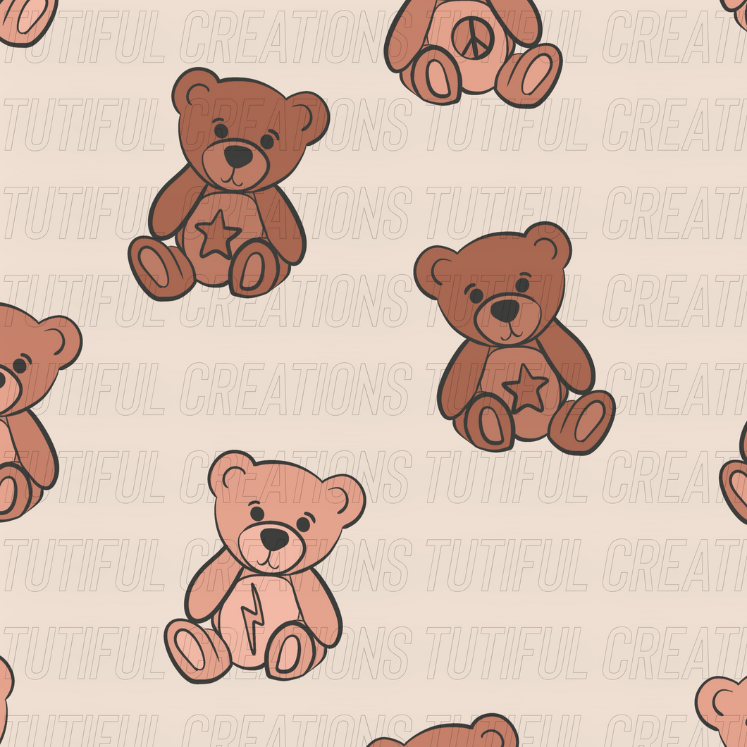 Boy cream bears print (SELECT style/size etc.) rib knit