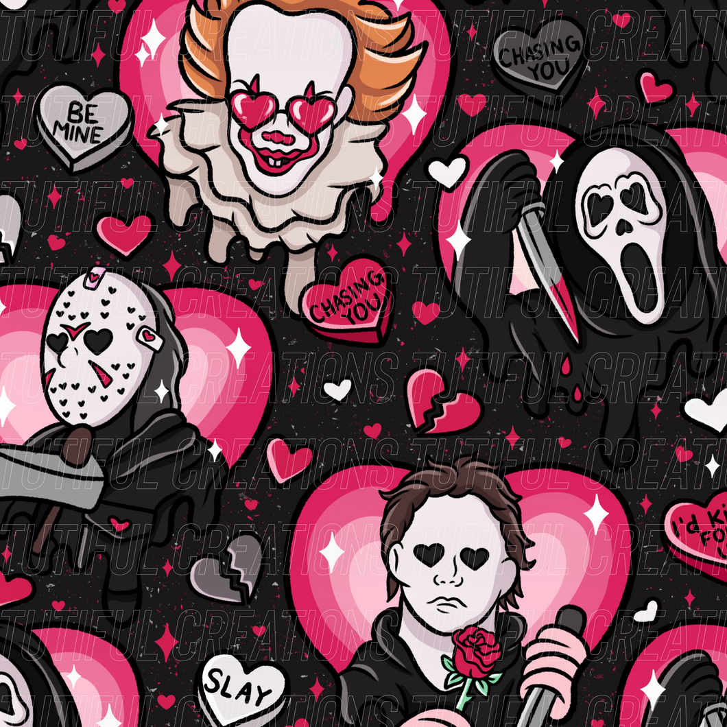 Horror love print (SELECT style/size etc.) rib knit