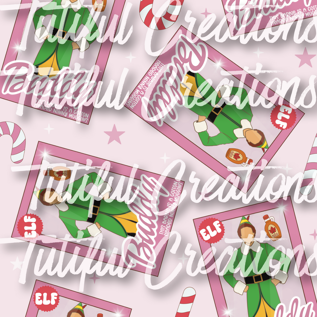 DOLL Santa’s helper  PRINT (Choose SELECT style/size etc.) rib knit