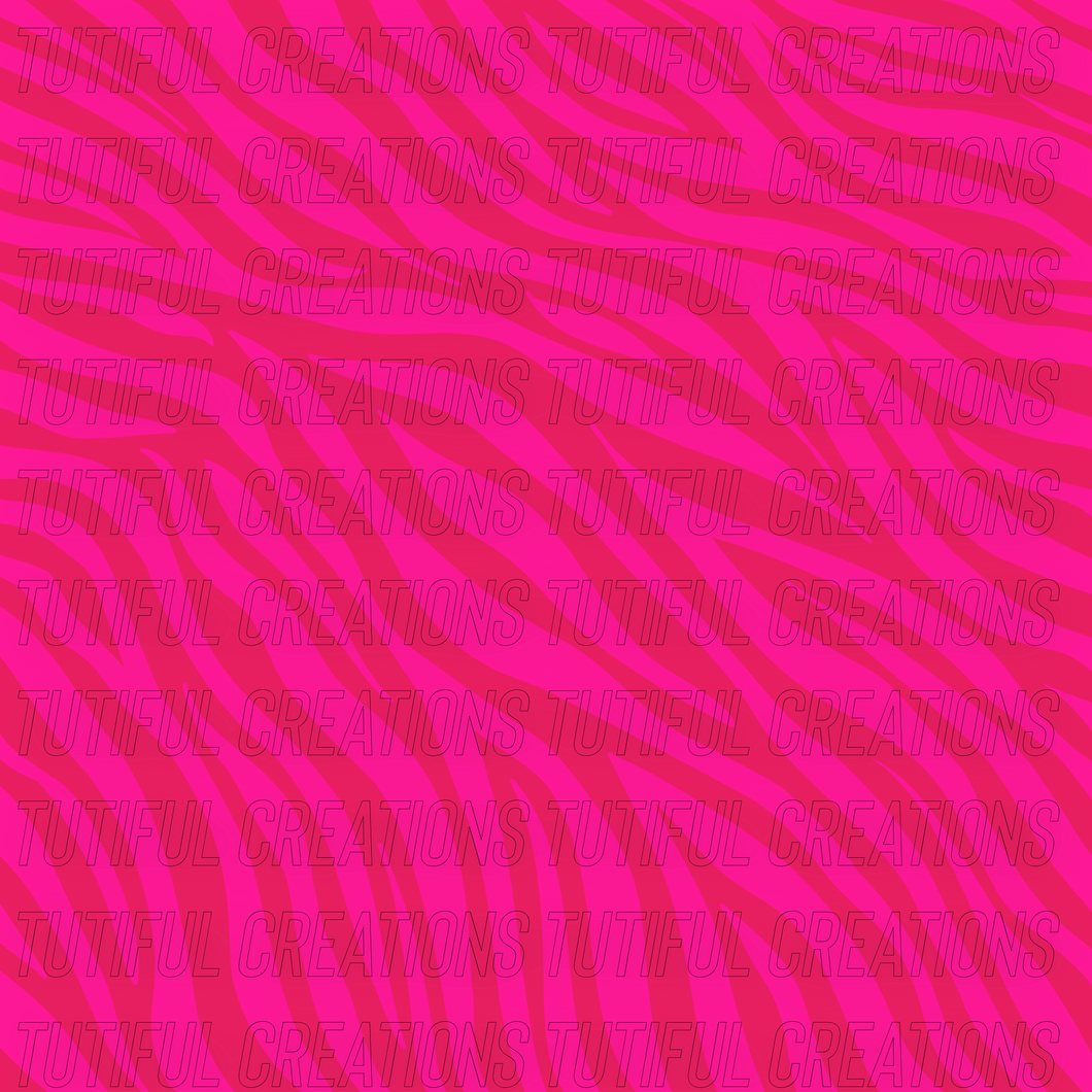 Pink/Ted Zebra stripes print (SELECT style/size etc.) rib knit