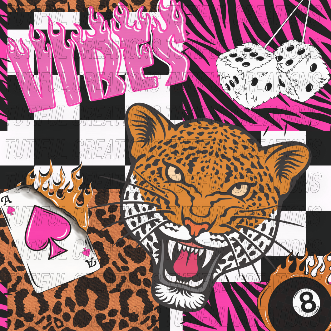 Tiger Vibes patchwork print (SELECT style/size etc.) rib knit