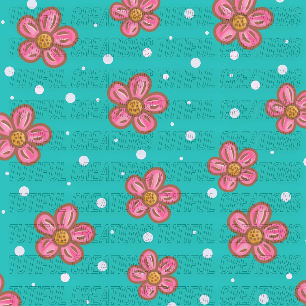 WWJD floral cord print (SELECT style/size etc.) rib knit