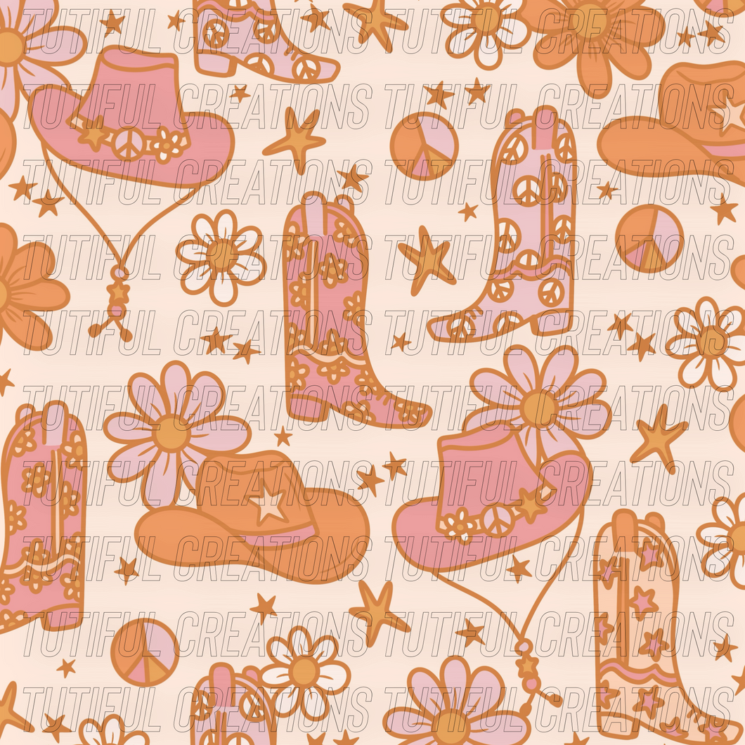 Western Floral print (SELECT style/size etc.) rib knit