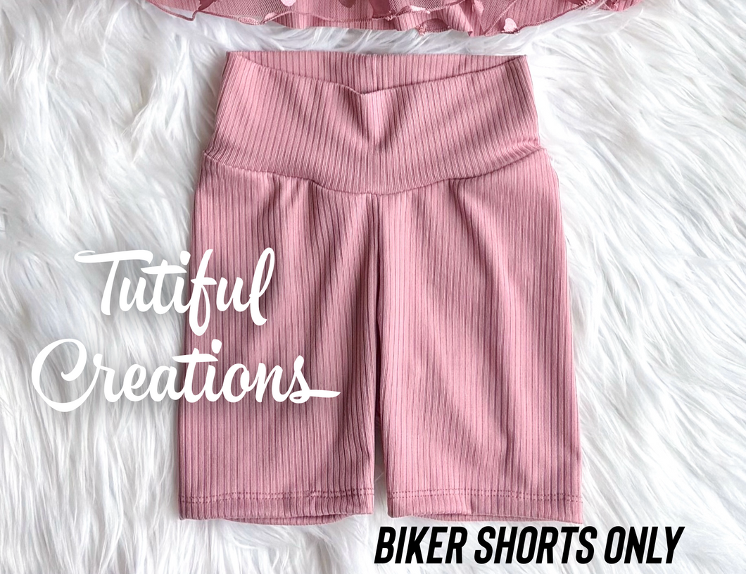MAUVE BIKER SHORTS (shorts only)