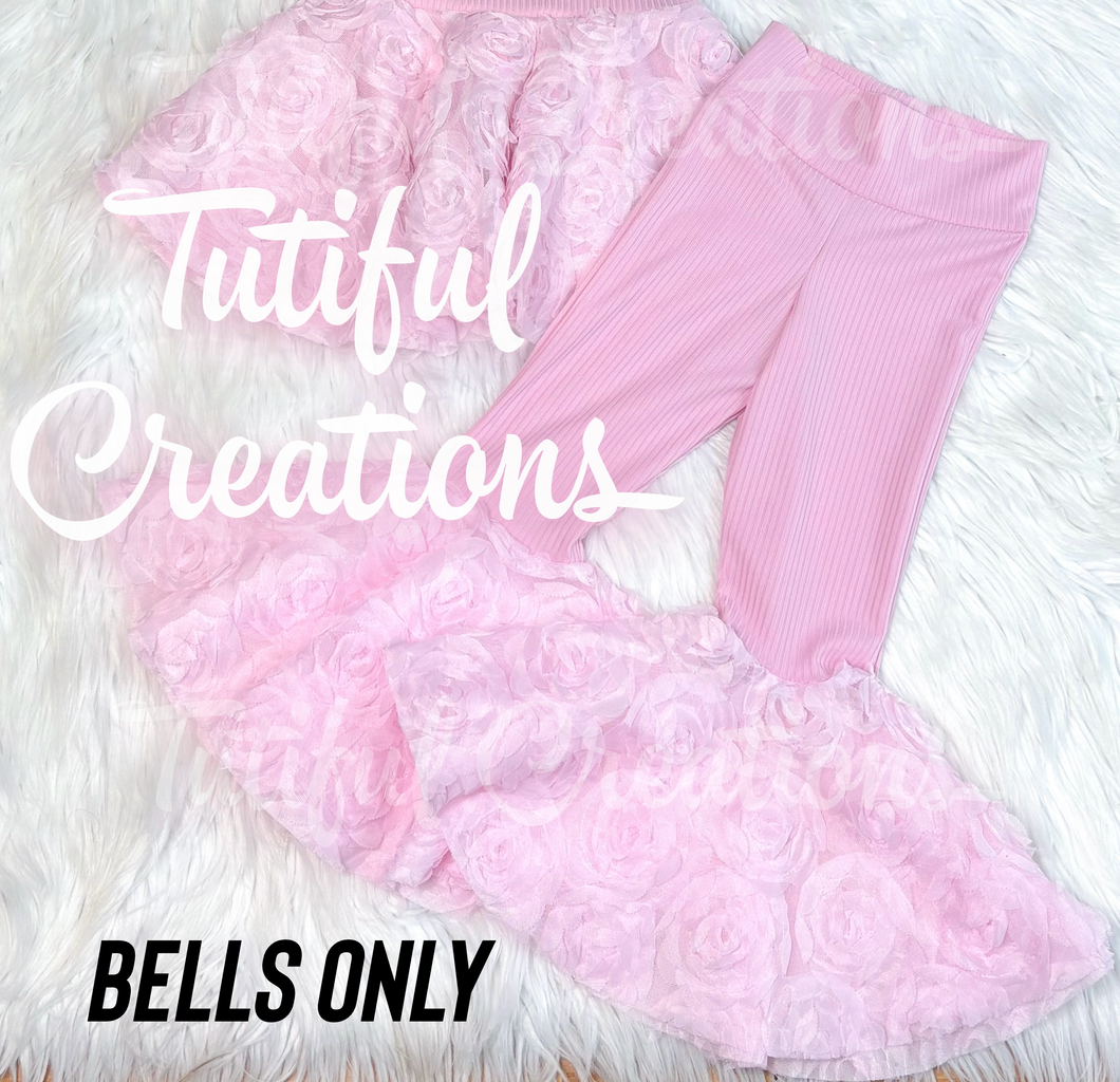 PINK floral BOUJEE BELL BOTTOMS ONLY (Exactly As pictured top not included) (‼️as of 3/12 regular TAT no Easter orders‼️)