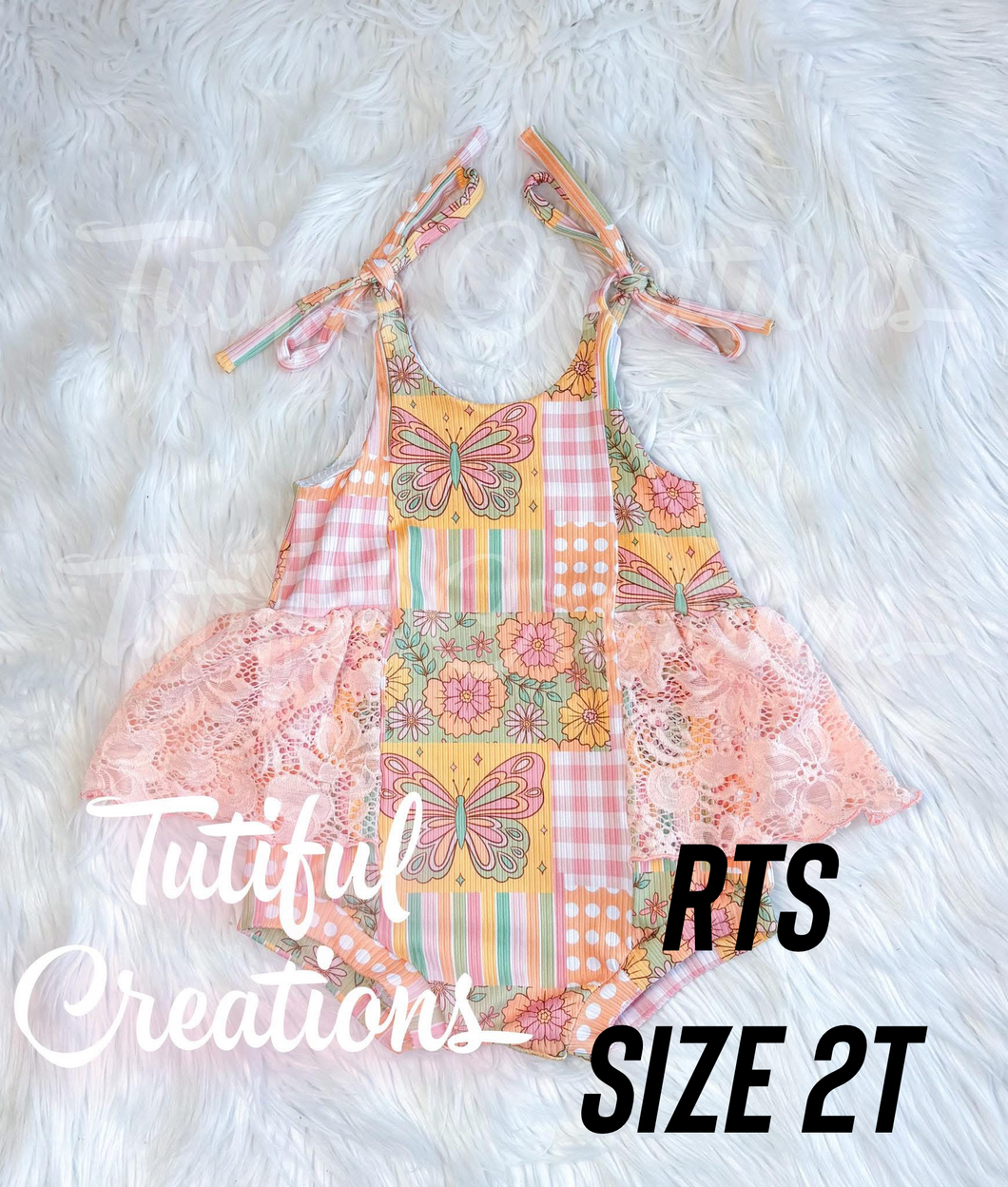 RTS size 2T only exact outfit only (Camellia romper)