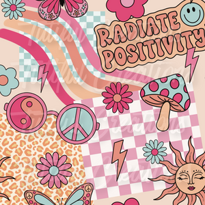RADIATE POSITIVITY PRINT ( Choose SELECT style/size etc.) rib knit