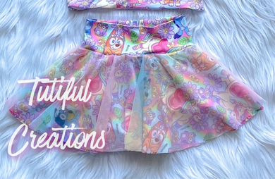 Mesh overlay Skirted Bummies or Twirl Skirt Rainbow Unicorn Pup (skirted bummies or twirl skirt ONLY)