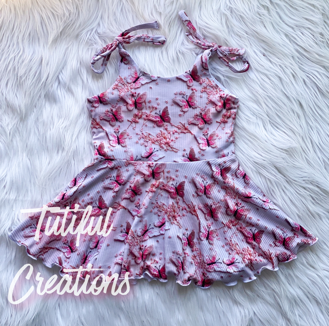 Cherry Blossom Butterflies  ( SELECT style/size etc.) made in rib knit