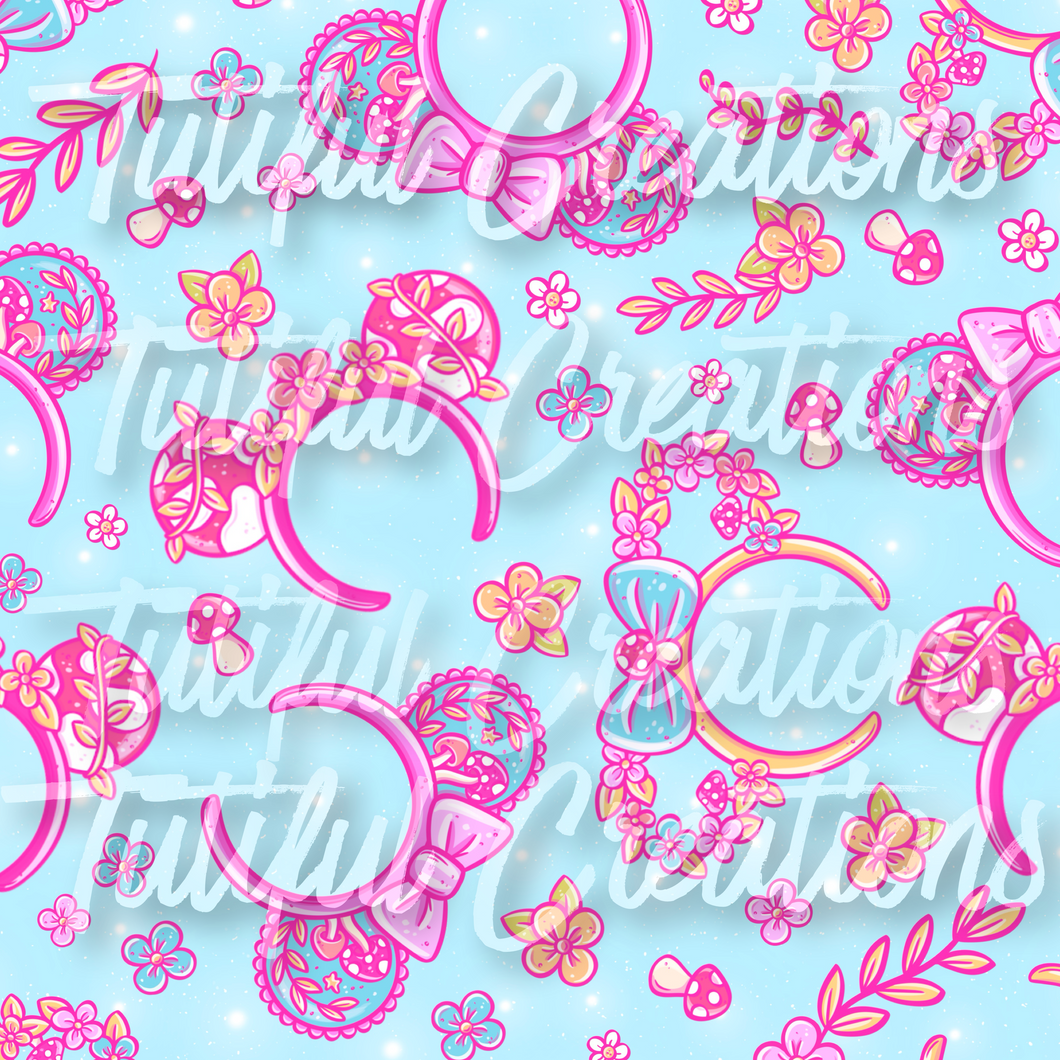 Blue ears  ( SELECT style/size etc.) made in rib knit