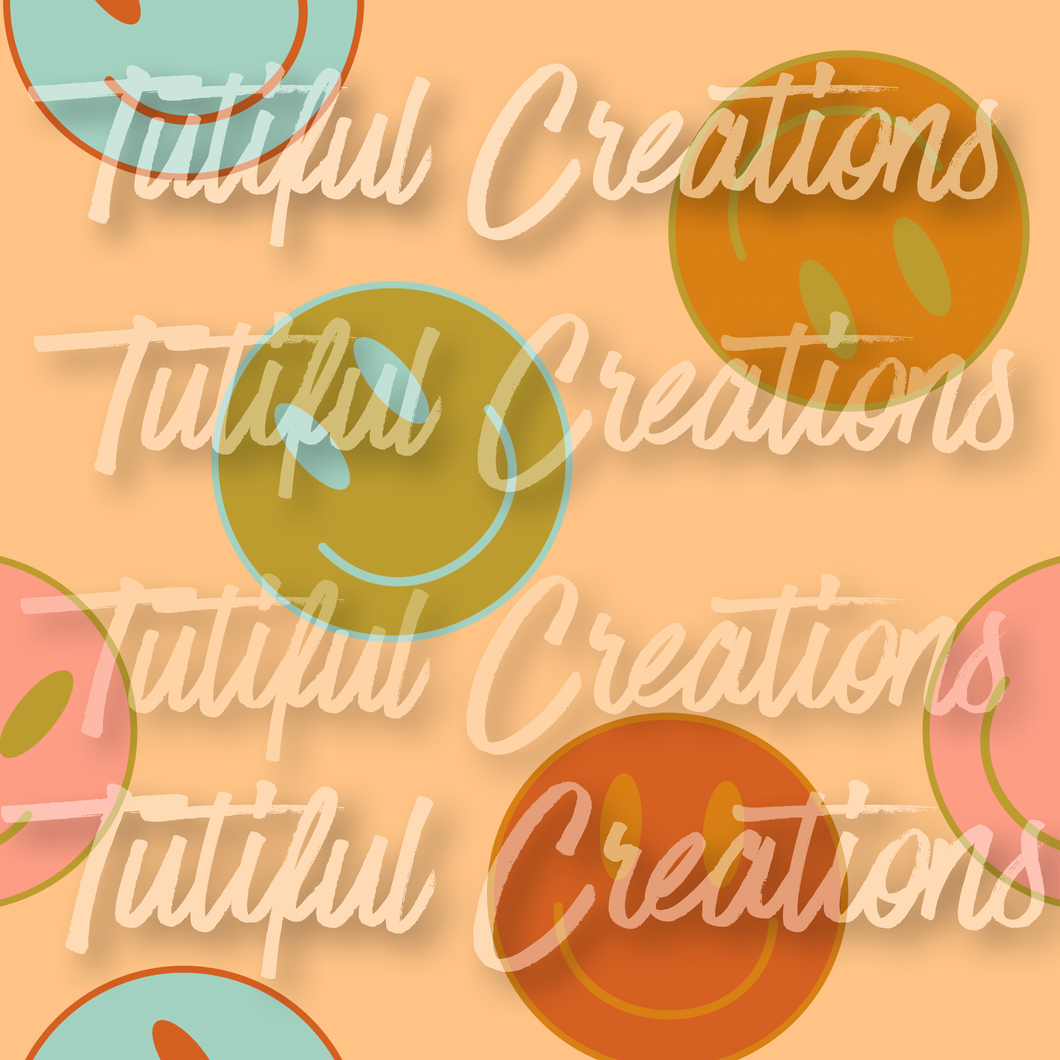 Retro happy face  (SELECT style/size etc.) made in rib knit