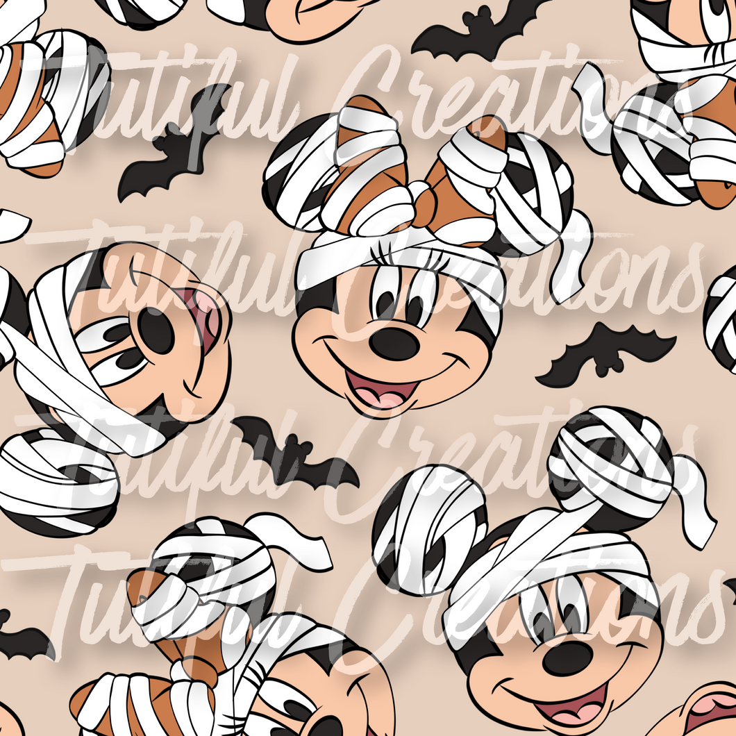 SPOOKY M0USE tan (SELECT style/size etc.) made in rib knit