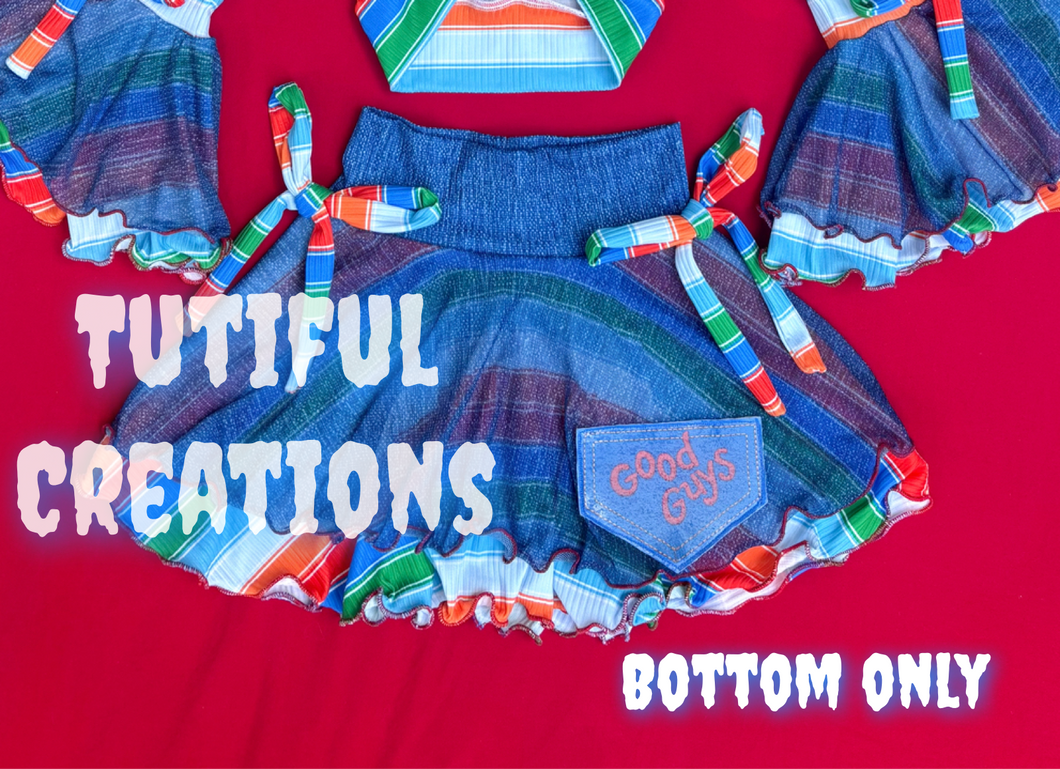 FRIENDS TIL THE END double layer mesh/rib knit bow Twirl Skirt is pictured (select skirted bummies or twirl skirt ONLY) (TOP NOT INCLUDED