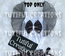 Load image into Gallery viewer, PUMPKIN KING Rib Knit Bow back (Choose Finish/Sleeve style) Top Only size up (read description) MUST SELECTED Sleeve. Style shown is FLUTTER sleeves ‼️