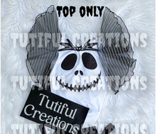 Load image into Gallery viewer, PUMPKIN KING Rib Knit Bow back (Choose Finish/Sleeve style) Top Only size up (read description) MUST SELECTED Sleeve. Style shown is FLUTTER sleeves ‼️