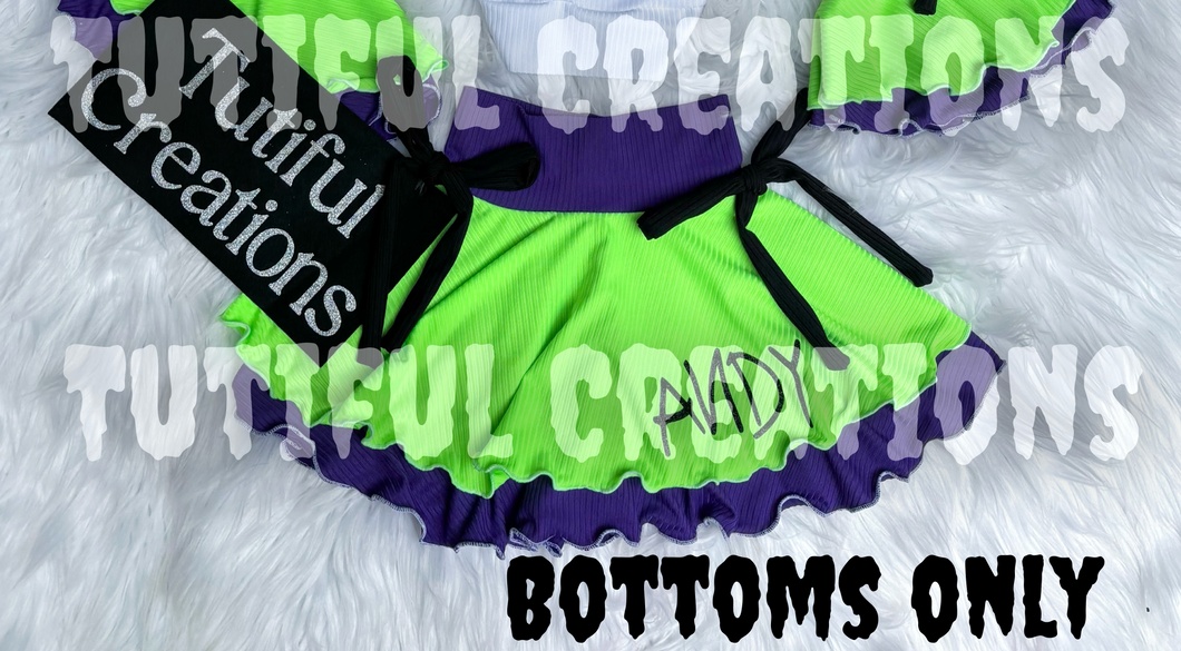 SPACE RANGER double layer rib knit bow Twirl Skirt is pictured (select skirted bummies or twirl skirt ONLY) (TOP NOT INCLUDED