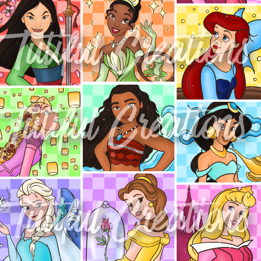 COLLAGE PRINCESSES (SELECT style/size etc.) rib knit