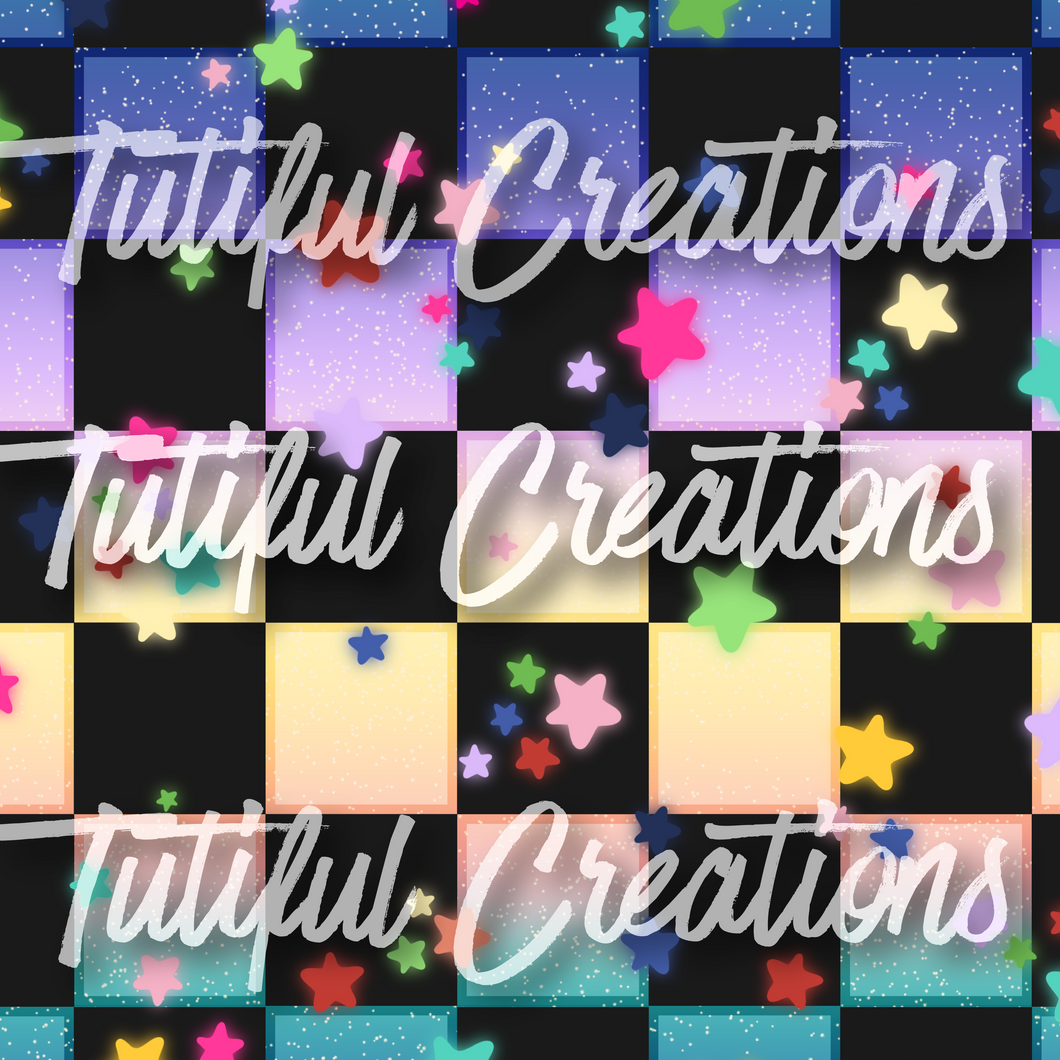 Checkered black stars (Choose SELECT style/size etc.) rib knit