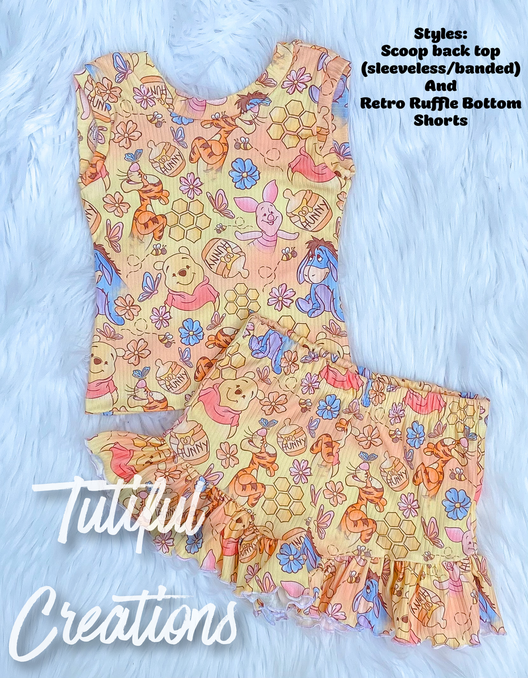 Sunset Bear and Friends (Choose SELECT style/size etc.) rib knit