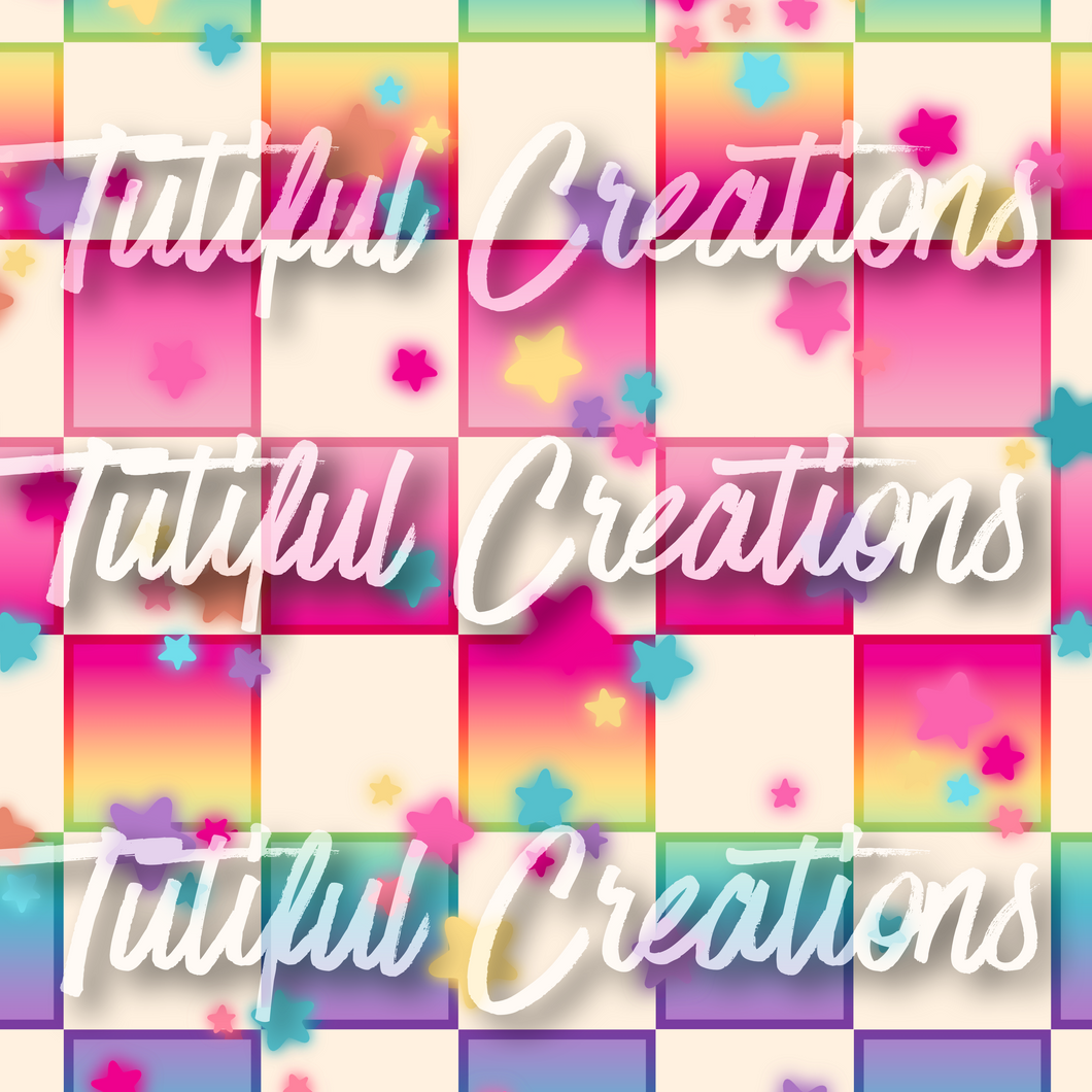 Checkered cream stars (Choose SELECT style/size etc.) rib knit