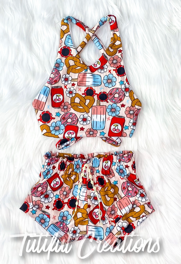 Summer fun Baby/Child’s  Criss Cross Halter top (baby/toddler top only)